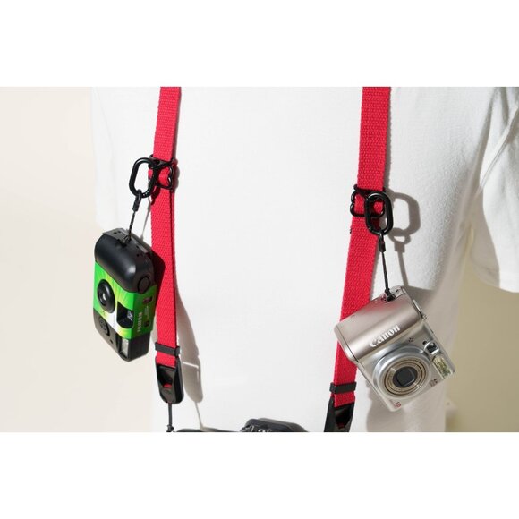 Red Dual Adjustable Cotton Camera Neck Strap – Peak Design Anchors & Accessories - Picture 4 of 7